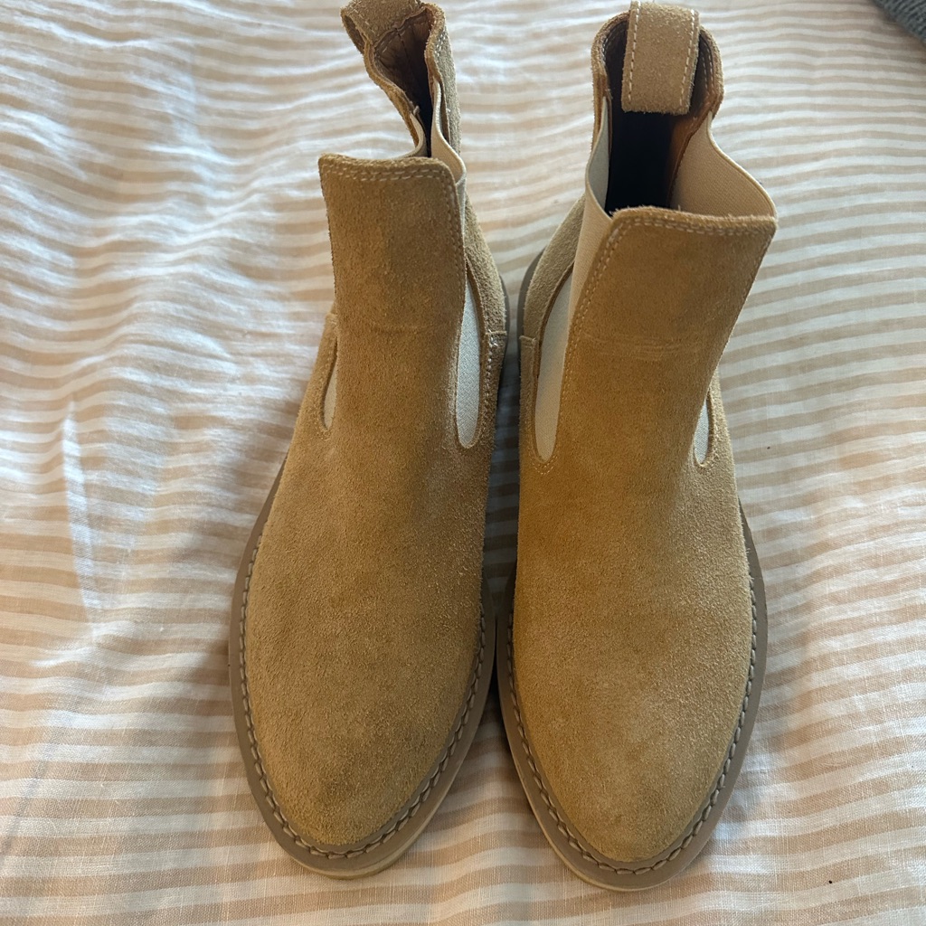 Diemme Tan Alberone Lug Sole Suede Boots - 37 1/2